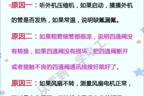 为什么空调制热不滴水（原因解析与解决方法）