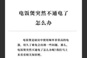 电饭煲跑电怎么办（应对电饭煲跑电的有效方法）