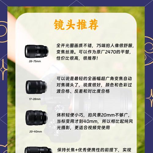 索尼相机镜头选择指南？哪些镜头适合初学者？  第2张