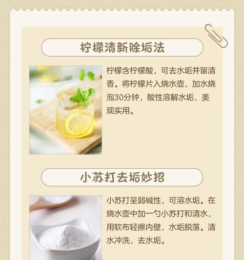 电热水壶除水垢颗粒的有效成分探析（揭秘电热水壶除水垢的利器，）  第3张