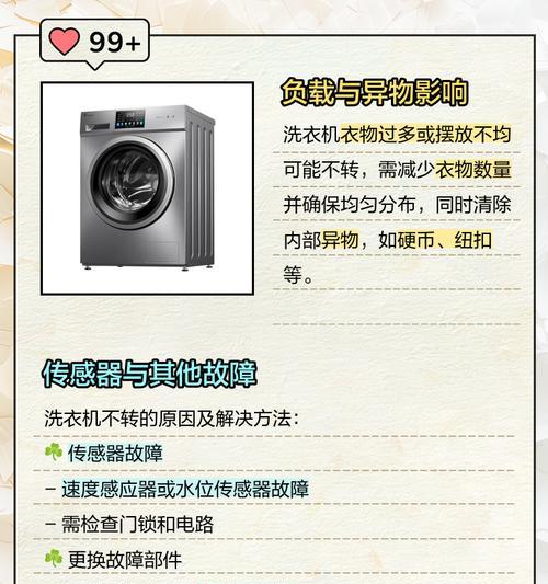 洗衣机洗衣服有声音的原因与解决办法（了解洗衣机噪音的来源，让洗衣更加安静）  第3张