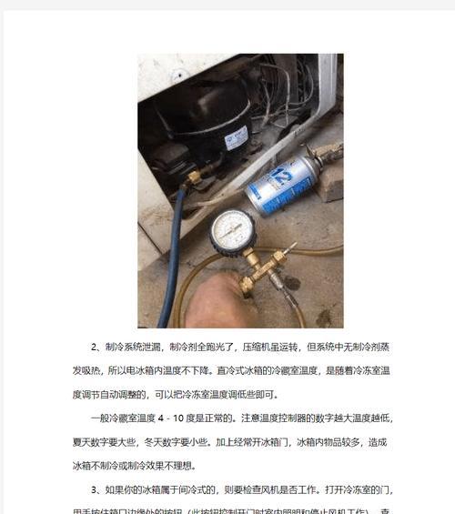 冬天里冰箱不制冷的原因及解决方法（保持冬季冰箱正常工作，关键是正确调整温度和清理冰箱）  第1张