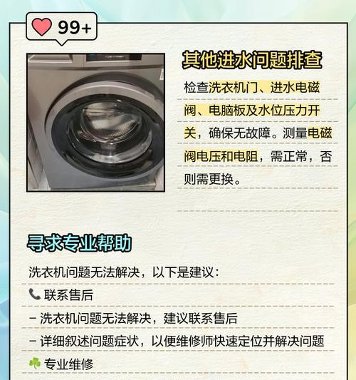 洗衣机进水无水压的原因及解决方法（探究洗衣机进水无水压的主要原因，提供解决方法帮助您解决问题）  第2张