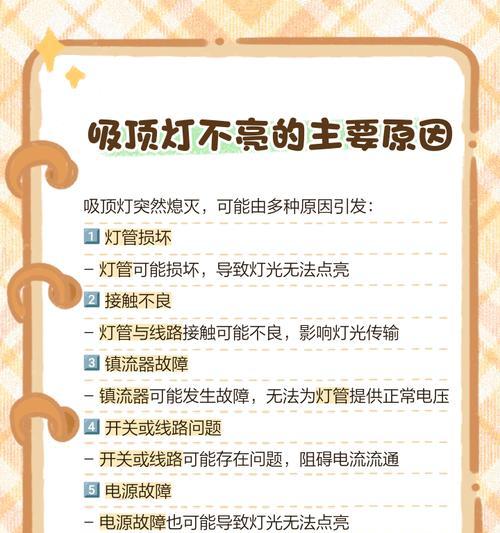 灯管不亮的原因及维修方法（解决灯管不亮的常见问题和技巧）  第2张